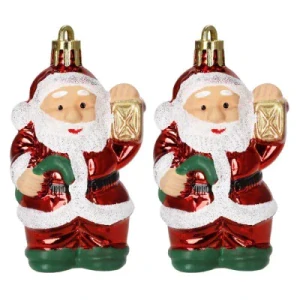 Santa Claus se světlem a berlou sada 2ks